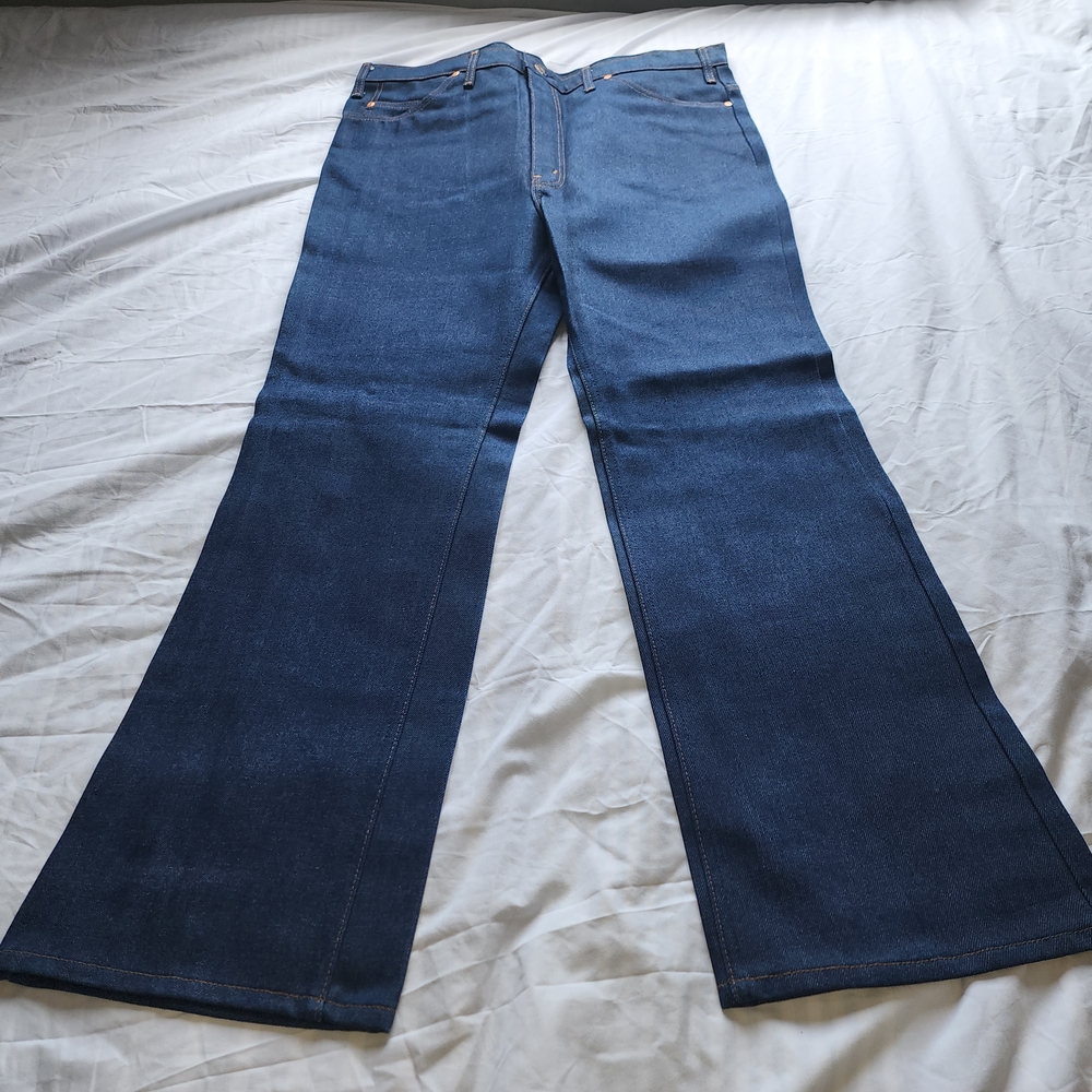 Vtg JCPenney PLAIN POCKETS Men's Regular Fit Bootcut Dark Blue Jeans Size 40/31